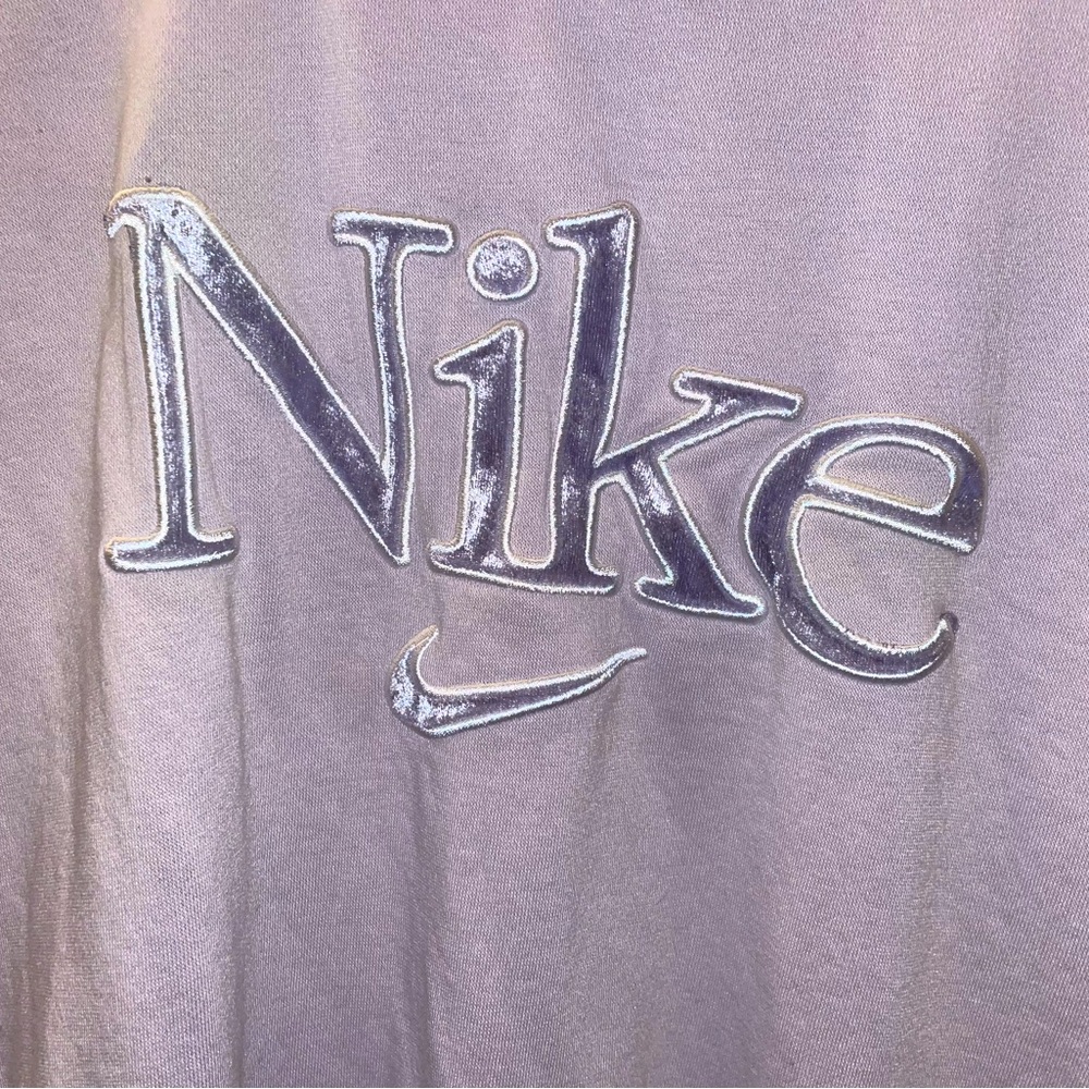 Nike Crop Top Sweatshirt - Pale Lavender w/ Velour Lettering